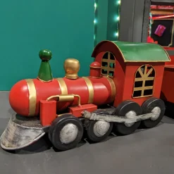 Train de Noël en métal (58 cm) Wagons de marchandise