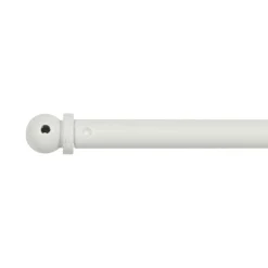 Tringle voilage extensible ronde (L40 - 60 cm /D7 mm) Pietro Blanc mat