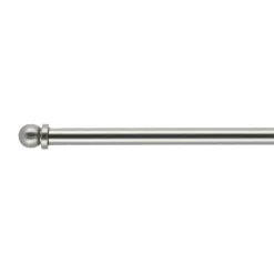 Tringle voilage extensible ronde (L60 - 80 cm /D7 mm) Pietro Argent