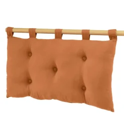 Tête de lit coussin gaze de coton (80 x 50 cm) Gaïa Abricot
