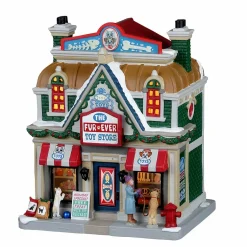 Village de Noël Lemax à piles lumineux Boutique de jouets Fur-Ever