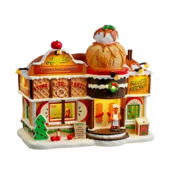 Village de Noël Lemax lumineux Restaurant Dumpling aux pommes