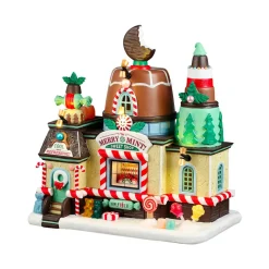 Village de Noël Lemax lumineux Magasin de bonbons La Joyeuse Menthe