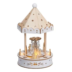 Village de Noël lumineux animé et musical à piles (H26 cm) Kiosque