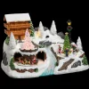Village de Noël lumineux Chalet en montagne