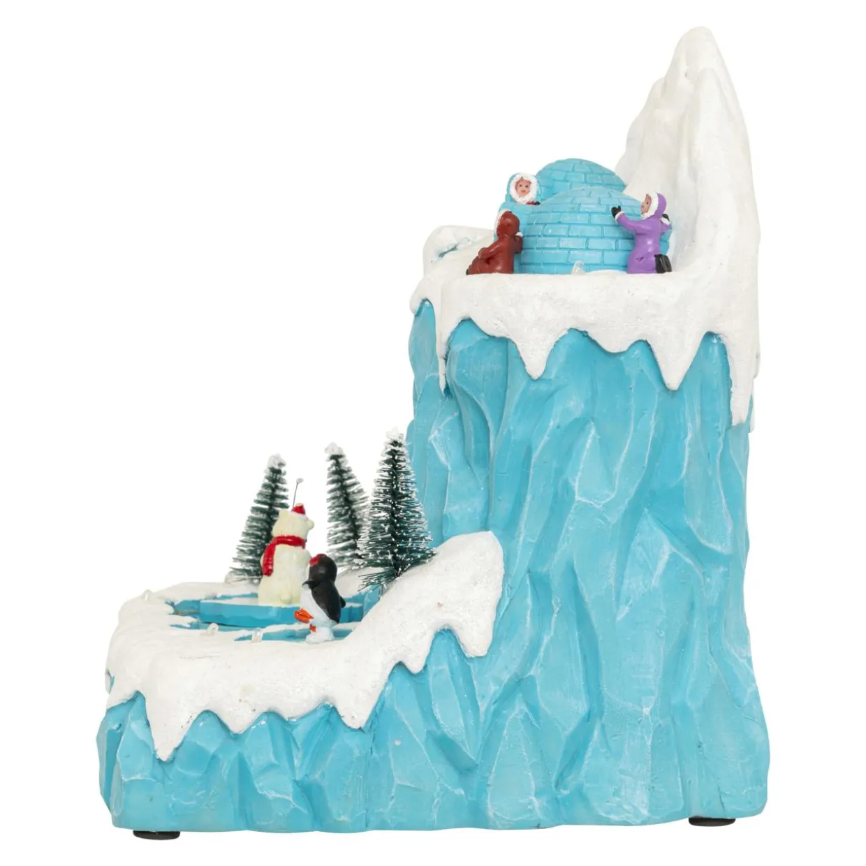 Village de Noël musical et animé (H26 cm) Banquise des pingouins