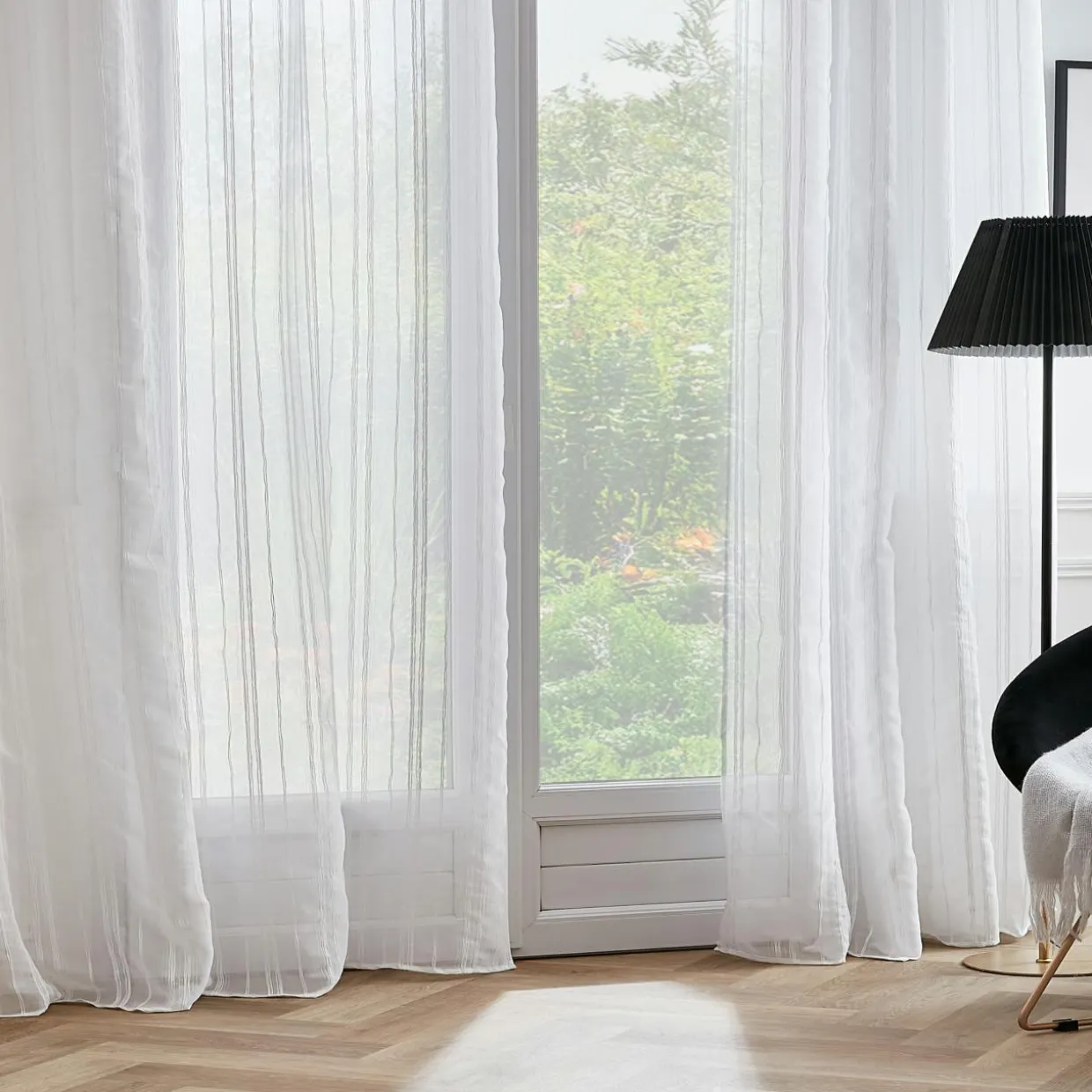 Voilage galon fronceur (140 x 240 cm) Théo Blanc