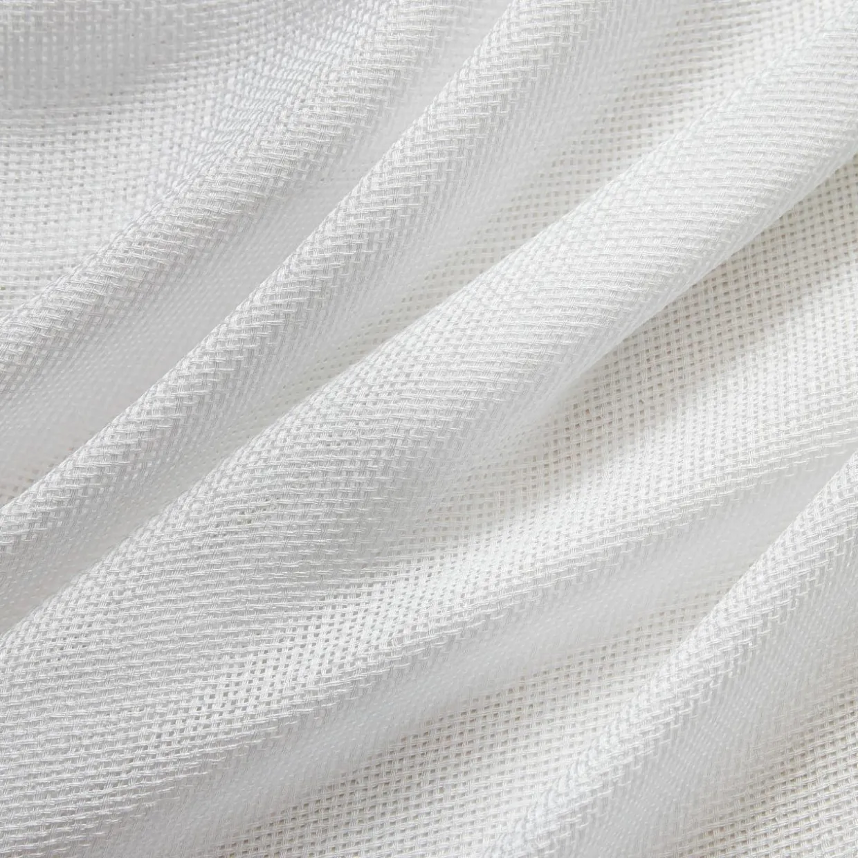 Voilage galon fronceur effet lin (280 x 240 cm) Luca Blanc