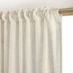 Voilage galon fronceur effet lin (140 x 240 cm) Luca Beige