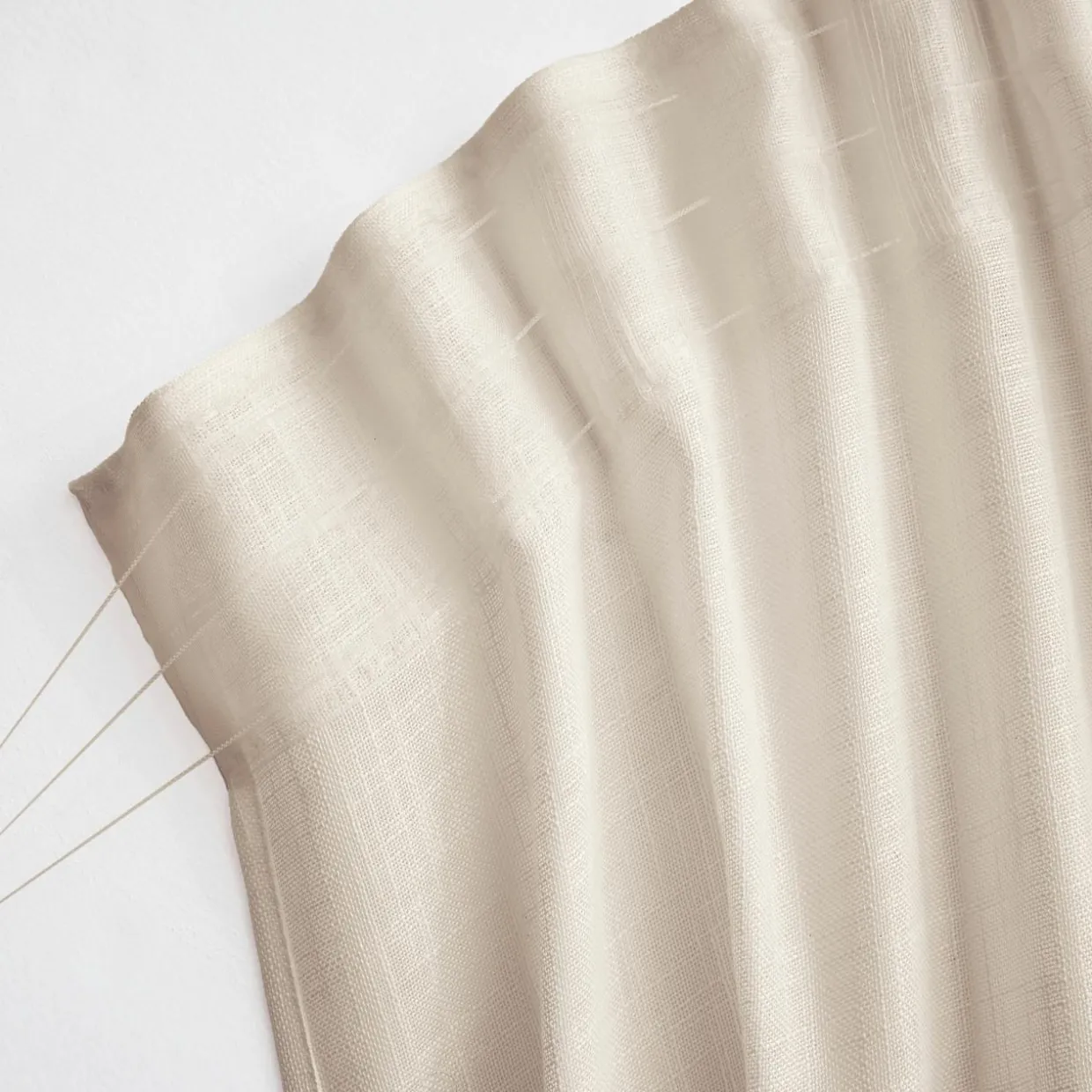 Voilage galon fronceur effet lin (280 x 240 cm) Robin Beige