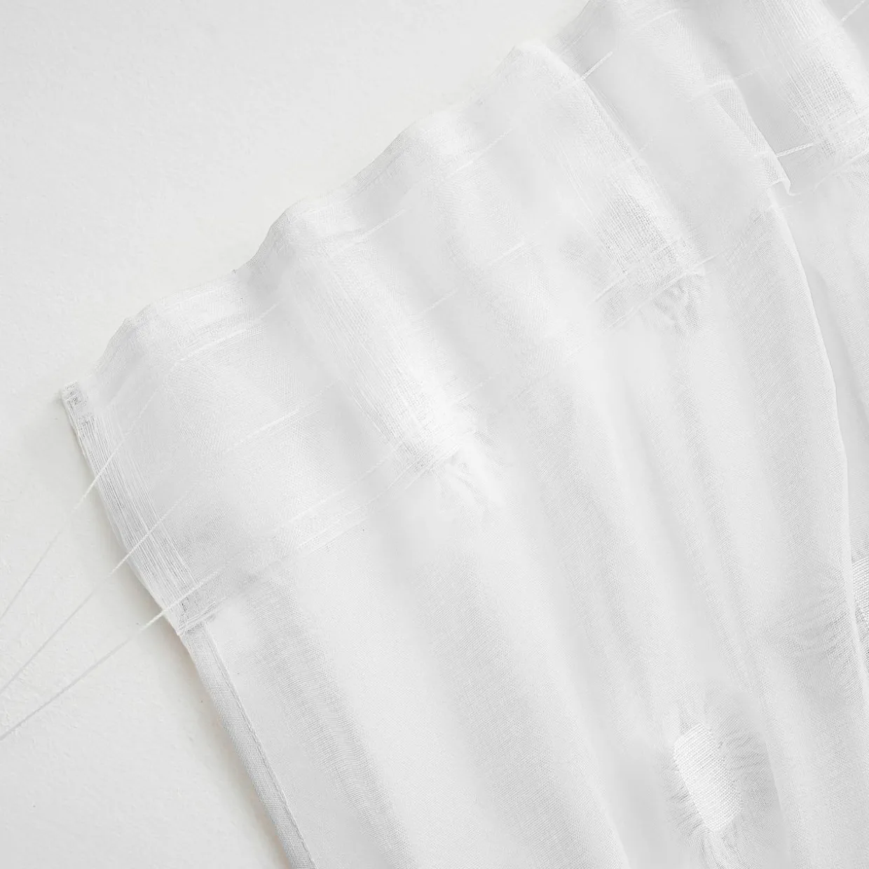 Voilage galon fronceur pompons (280 x 240 cm) Suzie Blanc