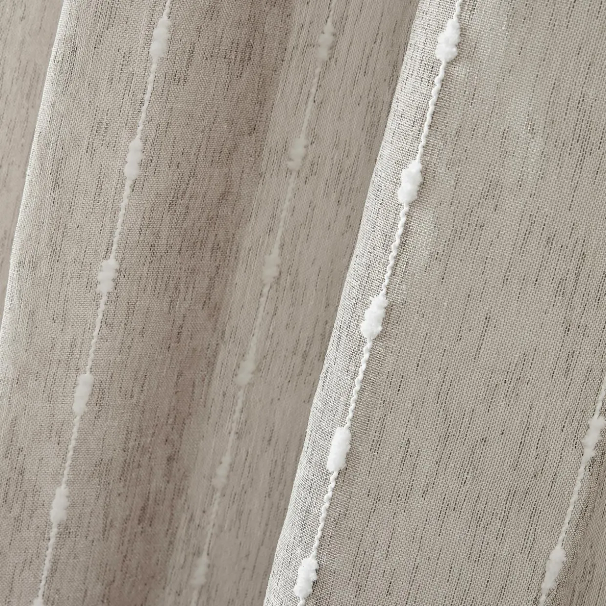 Voilage galon fronceur pompons (140 x 240 cm) Axel Beige