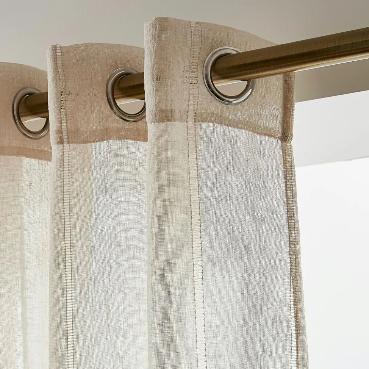 Voilage œillets (280 x 240 cm) Léontine Beige