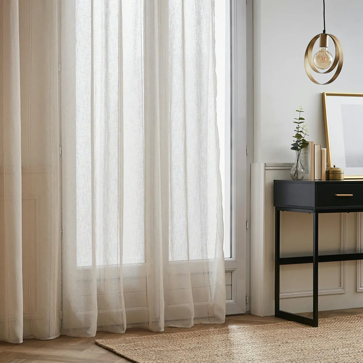 Voilage œillets (280 x 240 cm) Léontine Beige