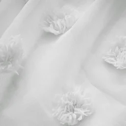 Voilage oeillets pompons (280 x 240 cm) Suzie Blanc